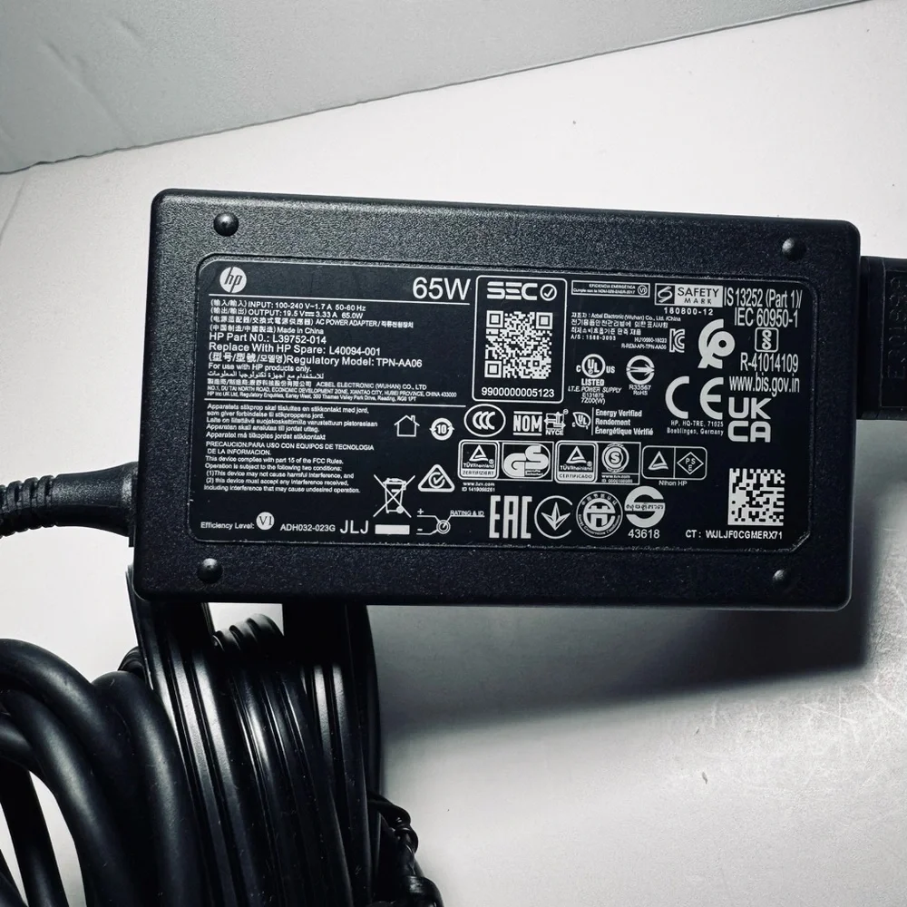 Original HP 65W Power Supply Mini Desktop Charger 19.5V 3.33A Like New